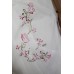 White organdy saree & pink handwork